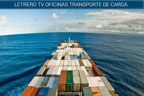 Letreros tv oficinas transporte de carga y logistica